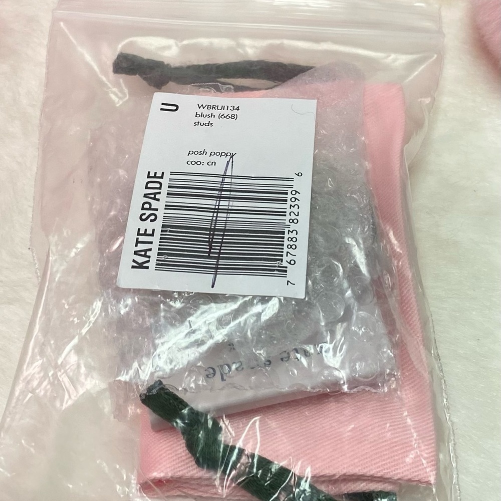 NWT KATE SPADE ♠️ POSH POPPY STATEMENT EARRINGS IN BLUSH - Picture 9 of 11